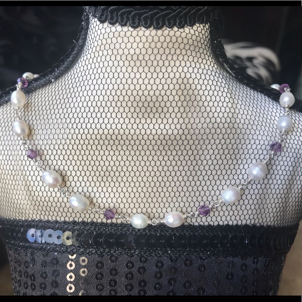 Handmade Freshwater Pearl Swarovski Necklace
